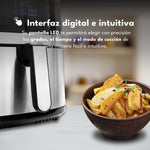 MASTERPRO Foodies| Freidora de aire | XXL | 6 Litros | 1680W | 8 Funcionalidades | Libro de Cocina Incluido