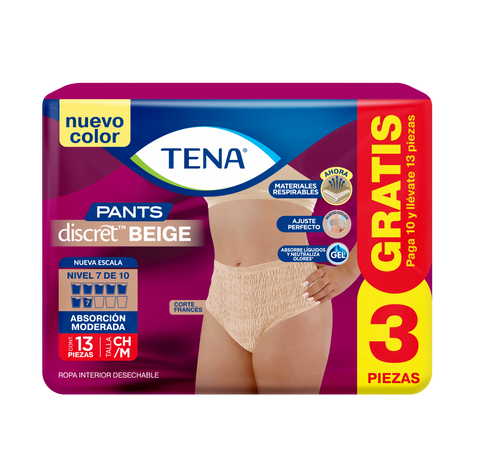 TENA PANTS DISCRET TALLA MEDIANO + 3