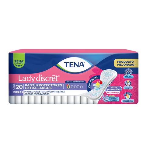 TENA Lady Discret Pantiprotectores Extra Largos 20 piezas