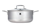 Cacerola 24 cm Acero Inox SteelBlue Bergner con Tapa Inducción