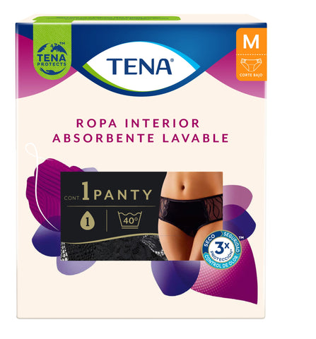 TENA RI Reusable Corte Bajo Negro M 10x1s