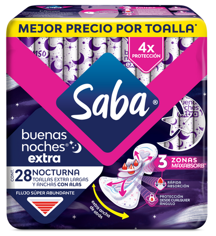 Saba Buenas Noches Extra con alas 28s