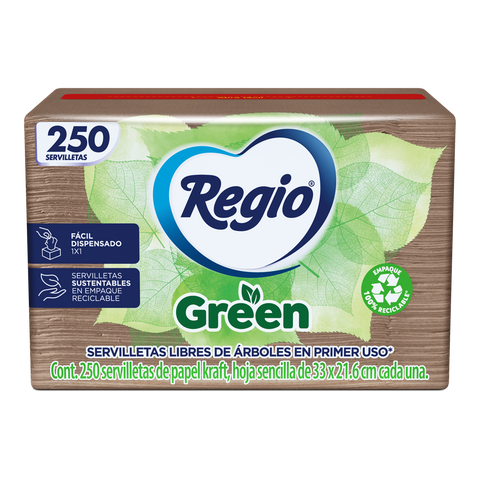 Servilleta REGIO GREEN 250 hojas simples