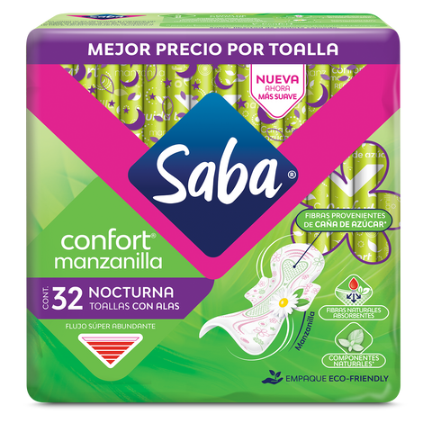 SABA Confort Manzanilla Nocturna con alas 32s