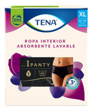 Ropa Interior Lavable Tena Corte Bajo Negro Talla Xl 1 Pz