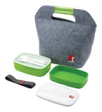 Bergner Lonchera Hermética 2 Pisos C/cubiertos & Bolsa Bg