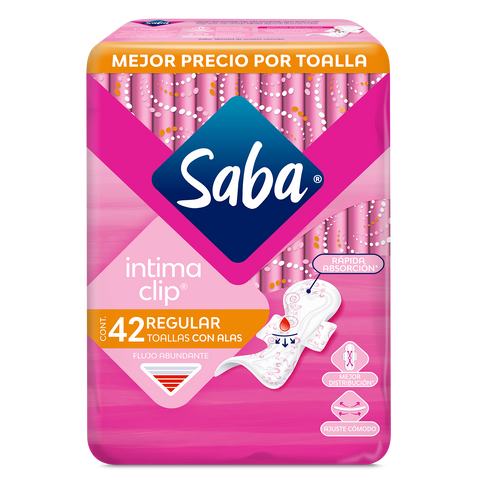 SABA Intima Clip Regular con alas 42s