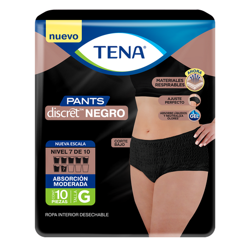 TENA Pants Discret Black Grande 10s