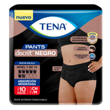 TENA Pants Discret Black Mediano 10s