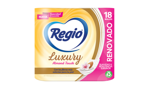 Papel Higiénico Regio Luxury Almond Touch 18 rollos