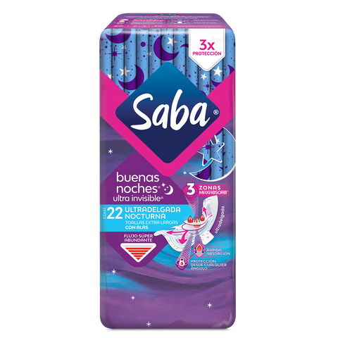 SABA Ultra Invisible Nocturna con alas 22s